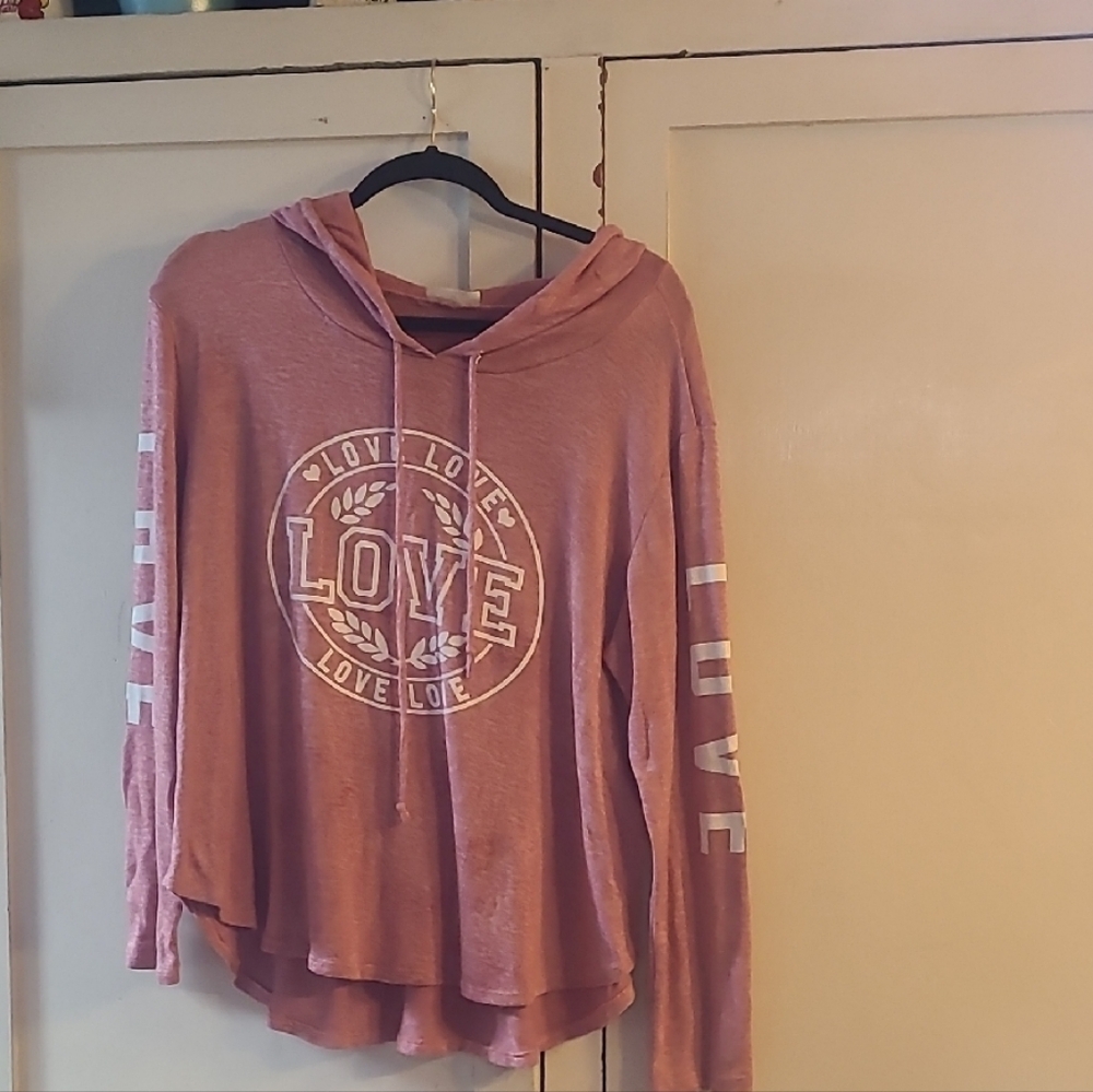 Pink Love Graphic Hoodie